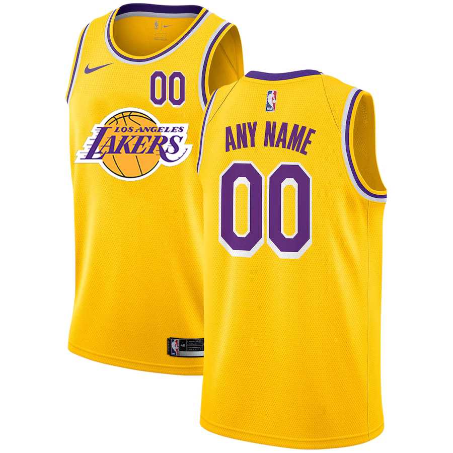 Men & Youth Customized Los Angeles Clippers Yellow Nike City Edition Number Swingman Jersey